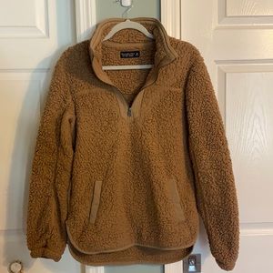 Abercrombie Sherpa half zip teddy pull over